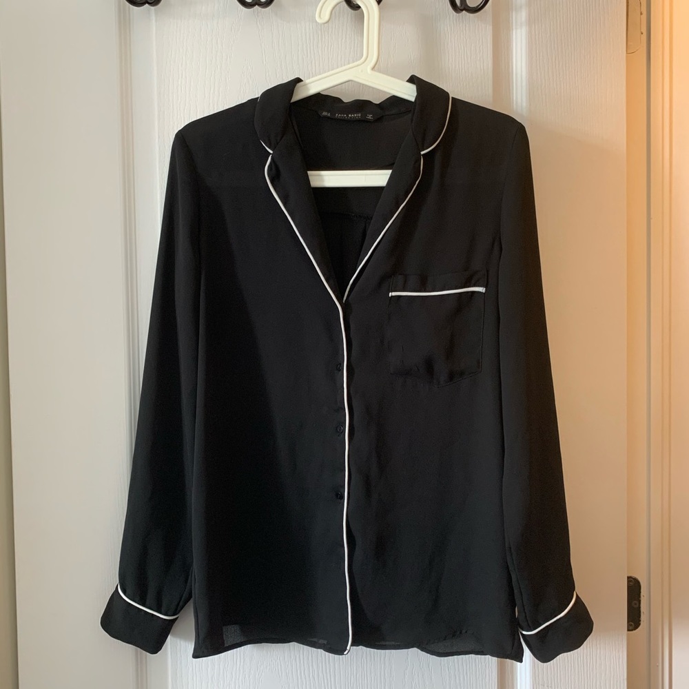 ZARA BUTTON UP BLOUSE